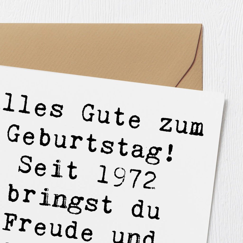 Deluxe Karte Spruch 1972 Geburtstag Freude Karte, Grußkarte, Klappkarte, Einladungskarte, Glückwunschkarte, Hochzeitskarte, Geburtstagskarte, Hochwertige Grußkarte, Hochwertige Klappkarte, Geburtstag, Geburtstagsgeschenk, Geschenk