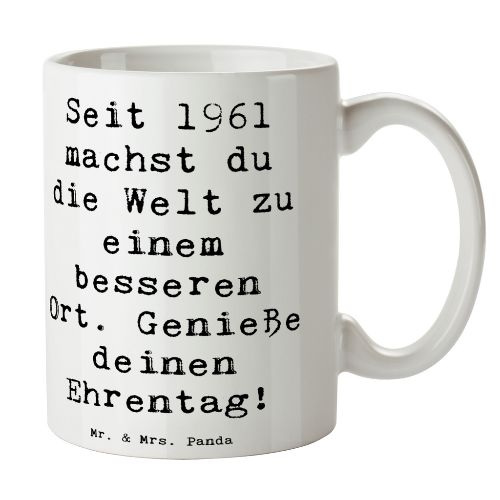 Tasse Spruch 1961 Geburtstag Freuden Tasse, Kaffeetasse, Teetasse, Becher, Kaffeebecher, Teebecher, Keramiktasse, Porzellantasse, Büro Tasse, Geschenk Tasse, Tasse Sprüche, Tasse Motive, Kaffeetassen, Tasse bedrucken, Designer Tasse, Cappuccino Tassen, Schöne Teetassen, Geburtstag, Geburtstagsgeschenk, Geschenk