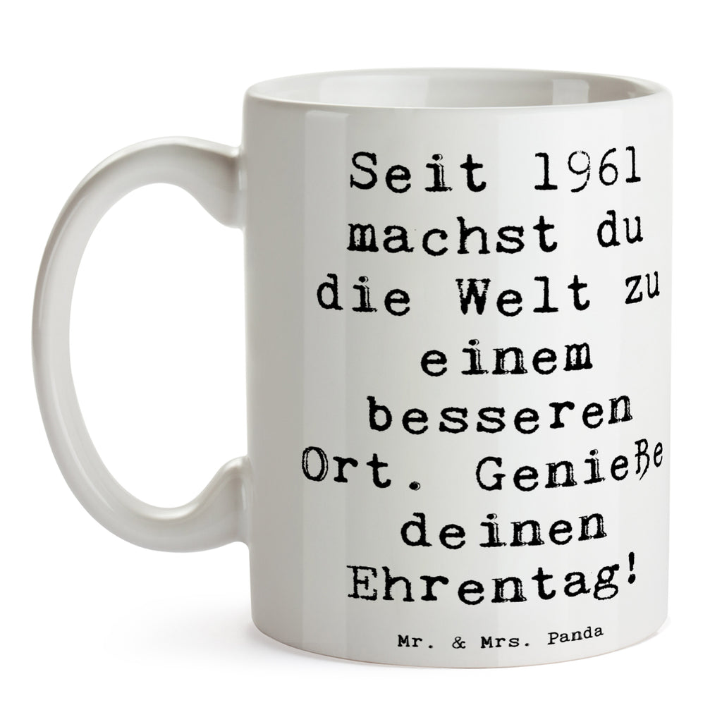 Tasse Spruch 1961 Geburtstag Freuden Tasse, Kaffeetasse, Teetasse, Becher, Kaffeebecher, Teebecher, Keramiktasse, Porzellantasse, Büro Tasse, Geschenk Tasse, Tasse Sprüche, Tasse Motive, Kaffeetassen, Tasse bedrucken, Designer Tasse, Cappuccino Tassen, Schöne Teetassen, Geburtstag, Geburtstagsgeschenk, Geschenk