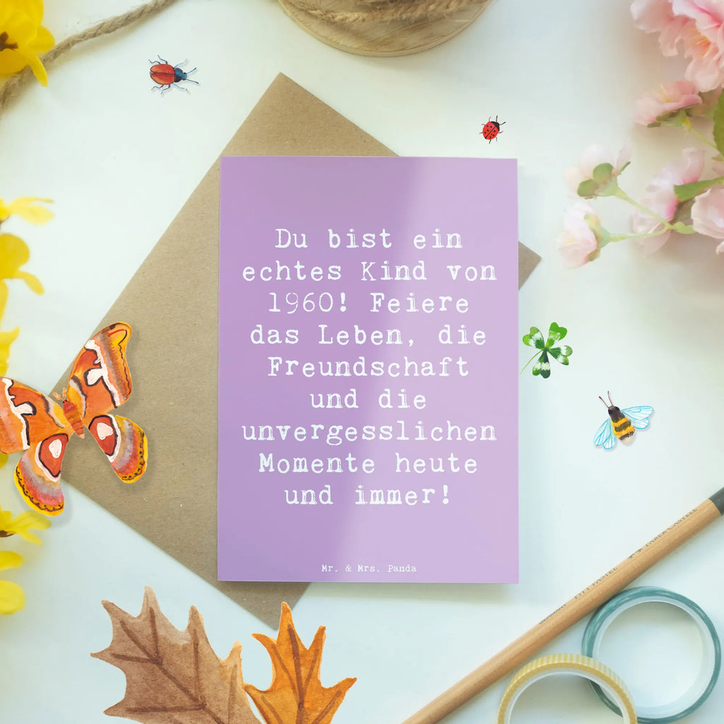 Grußkarte Spruch 1960 Geburtstag Kind Grußkarte, Klappkarte, Einladungskarte, Glückwunschkarte, Hochzeitskarte, Geburtstagskarte, Karte, Ansichtskarten, Geburtstag, Geburtstagsgeschenk, Geschenk