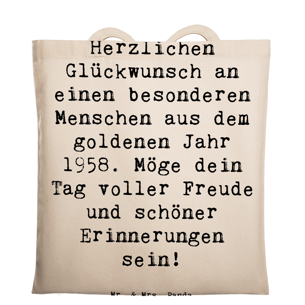 Tragetasche Spruch 1958 Geburtstag Beuteltasche, Beutel, Einkaufstasche, Jutebeutel, Stoffbeutel, Tasche, Shopper, Umhängetasche, Strandtasche, Schultertasche, Stofftasche, Tragetasche, Badetasche, Jutetasche, Einkaufstüte, Laptoptasche, Geburtstag, Geburtstagsgeschenk, Geschenk