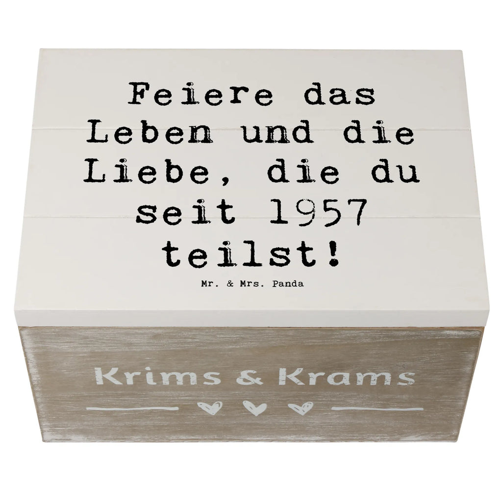 Holzkiste Spruch 1957 Geburtstag feiern Holzkiste, Kiste, Schatzkiste, Truhe, Schatulle, XXL, Erinnerungsbox, Erinnerungskiste, Dekokiste, Aufbewahrungsbox, Geschenkbox, Geschenkdose, Geburtstag, Geburtstagsgeschenk, Geschenk