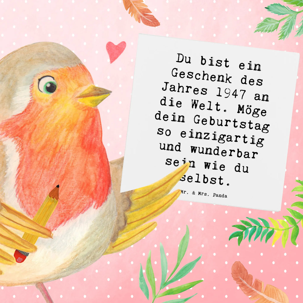 Deluxe Karte Spruch 1947 Geburtstag Karte, Grußkarte, Klappkarte, Einladungskarte, Glückwunschkarte, Hochzeitskarte, Geburtstagskarte, Hochwertige Grußkarte, Hochwertige Klappkarte, Geburtstag, Geburtstagsgeschenk, Geschenk