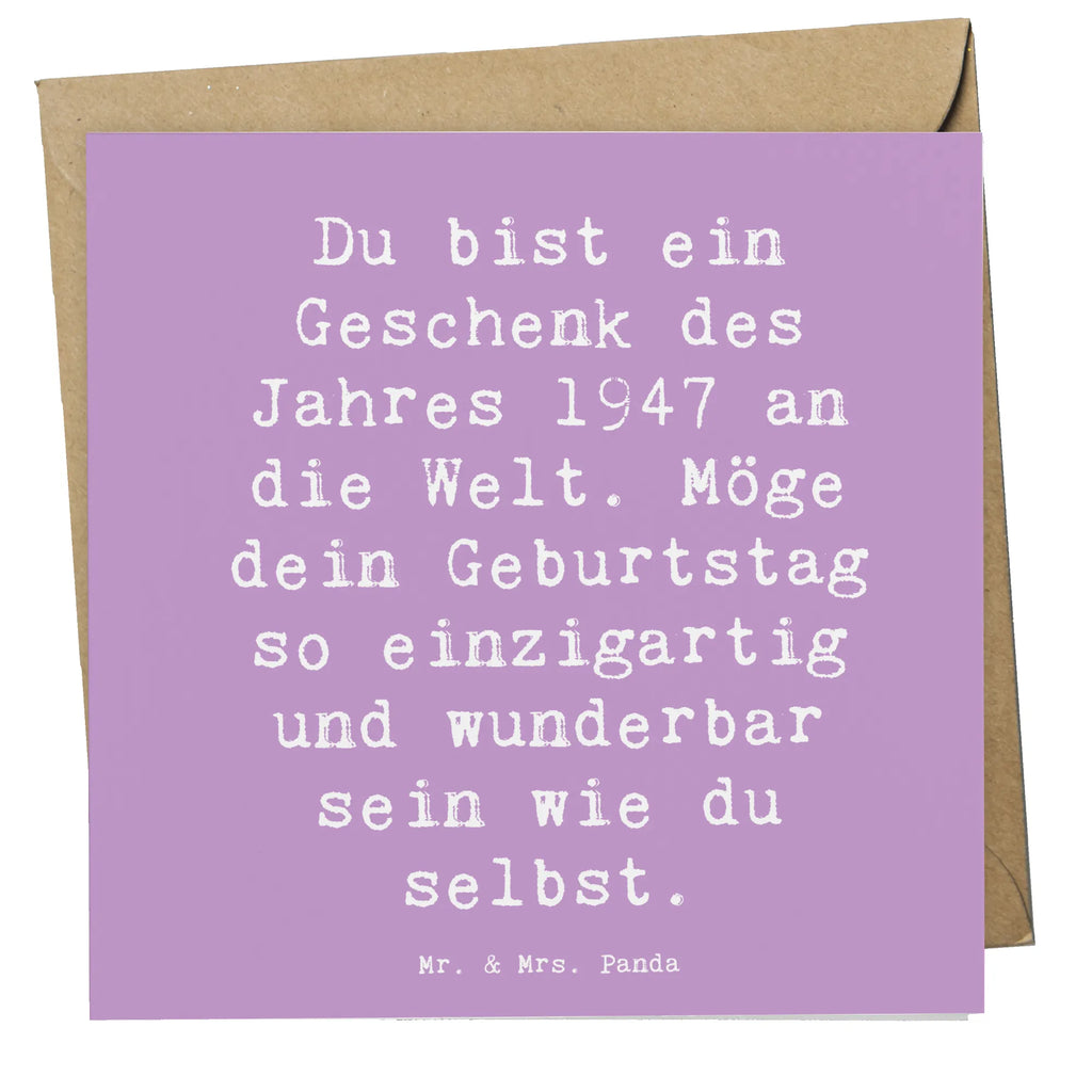 Deluxe Karte Spruch 1947 Geburtstag Karte, Grußkarte, Klappkarte, Einladungskarte, Glückwunschkarte, Hochzeitskarte, Geburtstagskarte, Hochwertige Grußkarte, Hochwertige Klappkarte, Geburtstag, Geburtstagsgeschenk, Geschenk