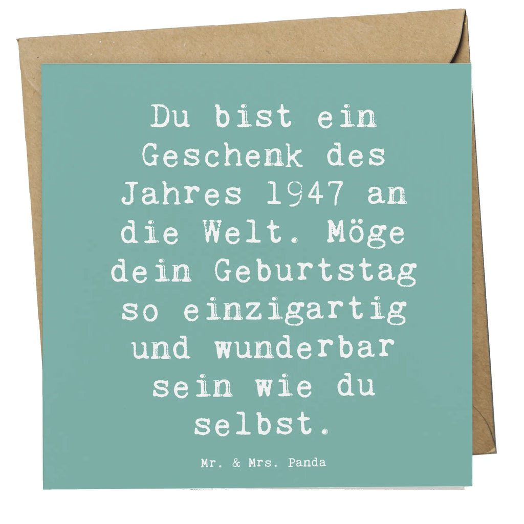 Deluxe Karte Spruch 1947 Geburtstag Karte, Grußkarte, Klappkarte, Einladungskarte, Glückwunschkarte, Hochzeitskarte, Geburtstagskarte, Hochwertige Grußkarte, Hochwertige Klappkarte, Geburtstag, Geburtstagsgeschenk, Geschenk