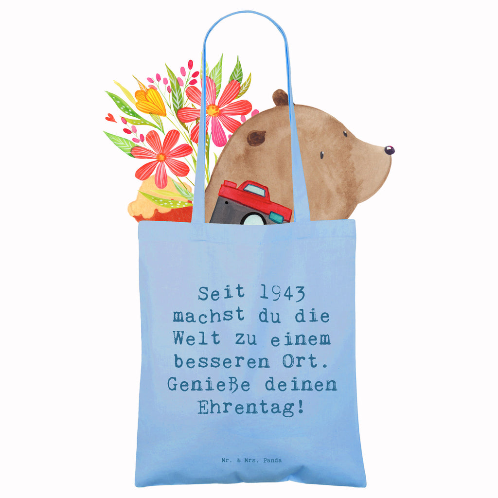 Tragetasche Spruch 1943 Geburtstag Beuteltasche, Beutel, Einkaufstasche, Jutebeutel, Stoffbeutel, Tasche, Shopper, Umhängetasche, Strandtasche, Schultertasche, Stofftasche, Tragetasche, Badetasche, Jutetasche, Einkaufstüte, Laptoptasche, Geburtstag, Geburtstagsgeschenk, Geschenk