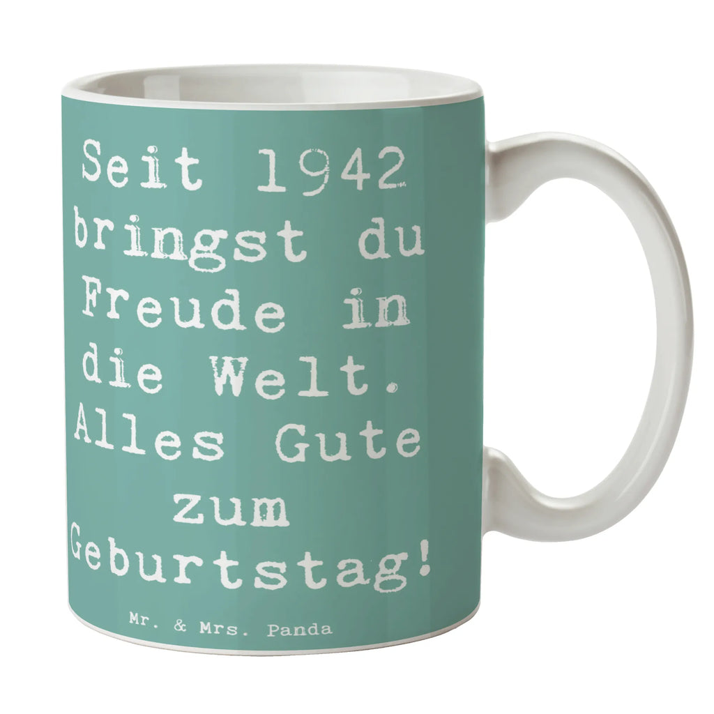 Tasse Spruch 1942 Geburtstag Freude Tasse, Kaffeetasse, Teetasse, Becher, Kaffeebecher, Teebecher, Keramiktasse, Porzellantasse, Büro Tasse, Geschenk Tasse, Tasse Sprüche, Tasse Motive, Kaffeetassen, Tasse bedrucken, Designer Tasse, Cappuccino Tassen, Schöne Teetassen, Geburtstag, Geburtstagsgeschenk, Geschenk