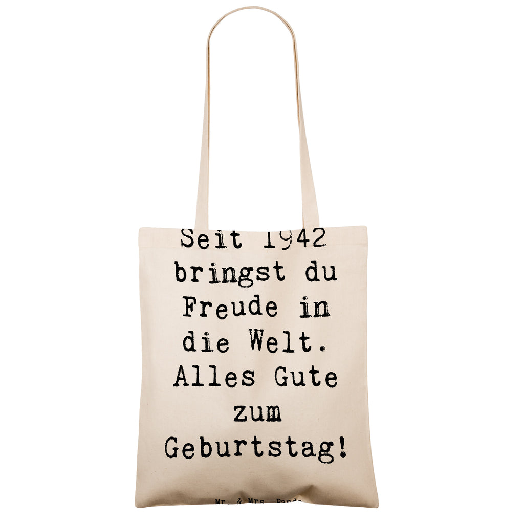 Tragetasche Spruch 1942 Geburtstag Freude Beuteltasche, Beutel, Einkaufstasche, Jutebeutel, Stoffbeutel, Tasche, Shopper, Umhängetasche, Strandtasche, Schultertasche, Stofftasche, Tragetasche, Badetasche, Jutetasche, Einkaufstüte, Laptoptasche, Geburtstag, Geburtstagsgeschenk, Geschenk