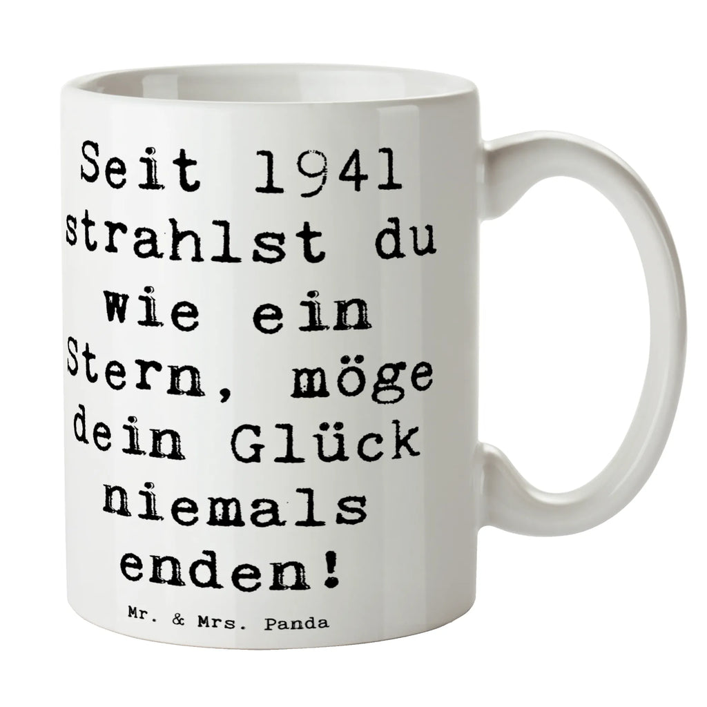 Tasse Spruch 1941 Geburtstag Stern Tasse, Kaffeetasse, Teetasse, Becher, Kaffeebecher, Teebecher, Keramiktasse, Porzellantasse, Büro Tasse, Geschenk Tasse, Tasse Sprüche, Tasse Motive, Kaffeetassen, Tasse bedrucken, Designer Tasse, Cappuccino Tassen, Schöne Teetassen, Geburtstag, Geburtstagsgeschenk, Geschenk