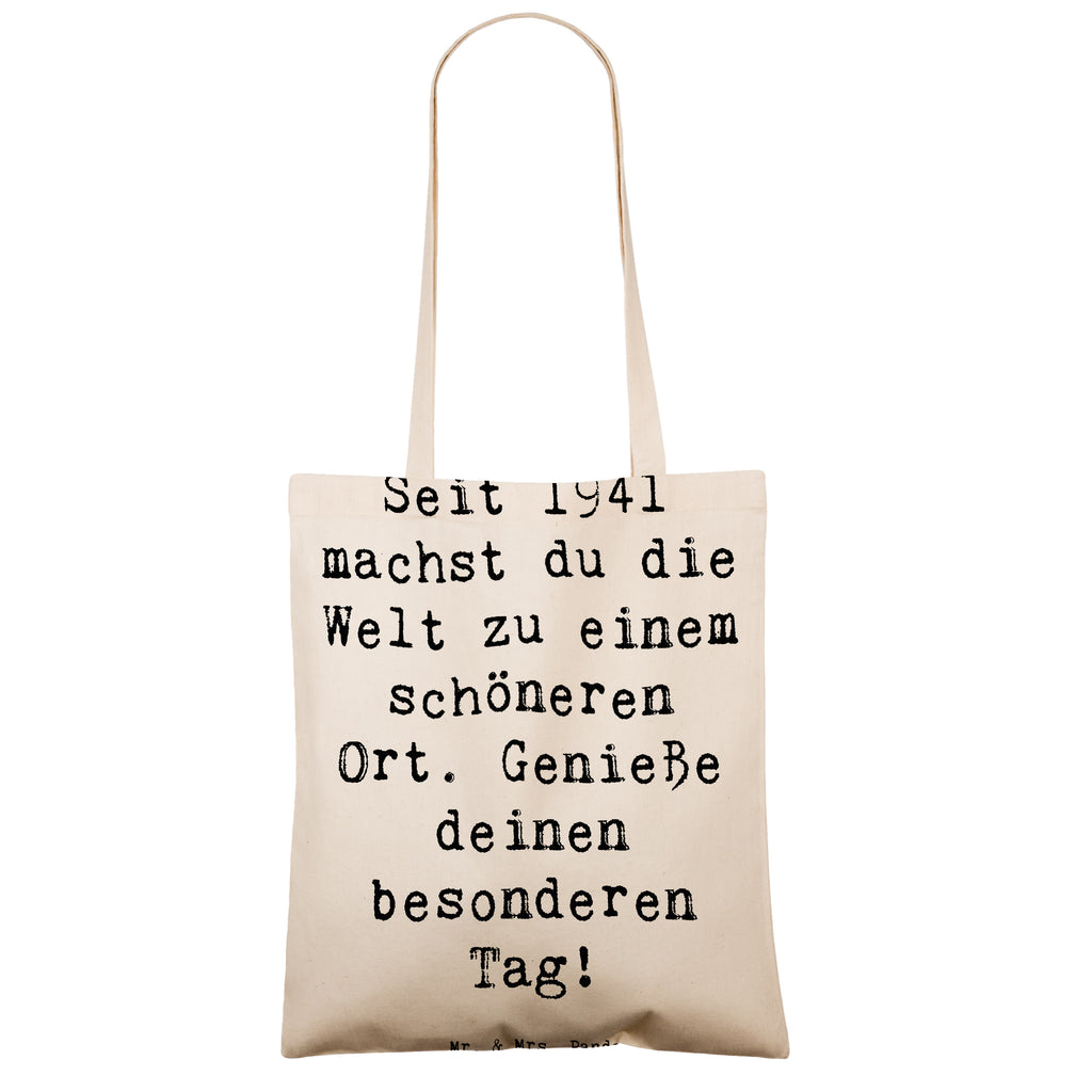 Tragetasche Spruch 1941 Geburtstag Beuteltasche, Beutel, Einkaufstasche, Jutebeutel, Stoffbeutel, Tasche, Shopper, Umhängetasche, Strandtasche, Schultertasche, Stofftasche, Tragetasche, Badetasche, Jutetasche, Einkaufstüte, Laptoptasche, Geburtstag, Geburtstagsgeschenk, Geschenk