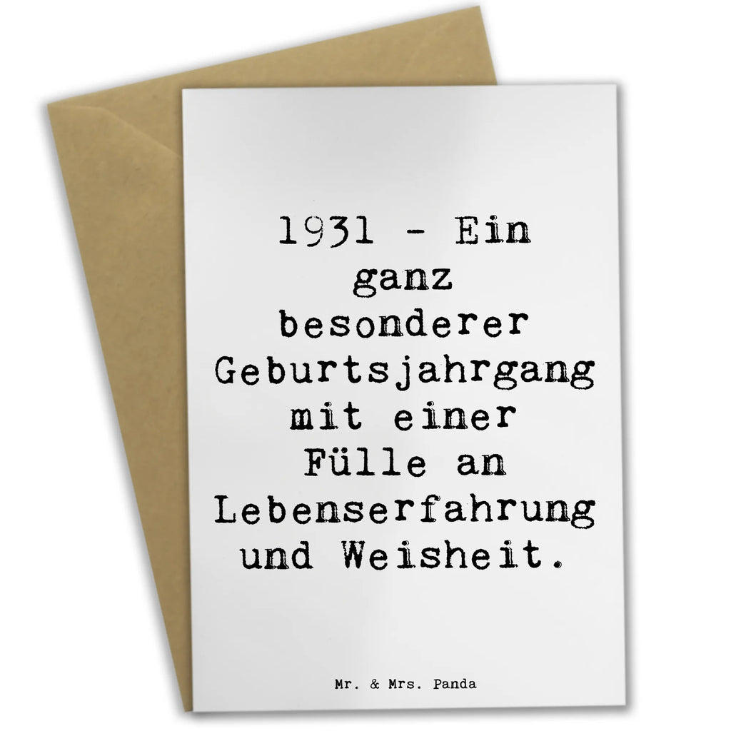 Grußkarte Spruch 1931 Geburtstag Grußkarte, Klappkarte, Einladungskarte, Glückwunschkarte, Hochzeitskarte, Geburtstagskarte, Karte, Ansichtskarten, Geburtstag, Geburtstagsgeschenk, Geschenk