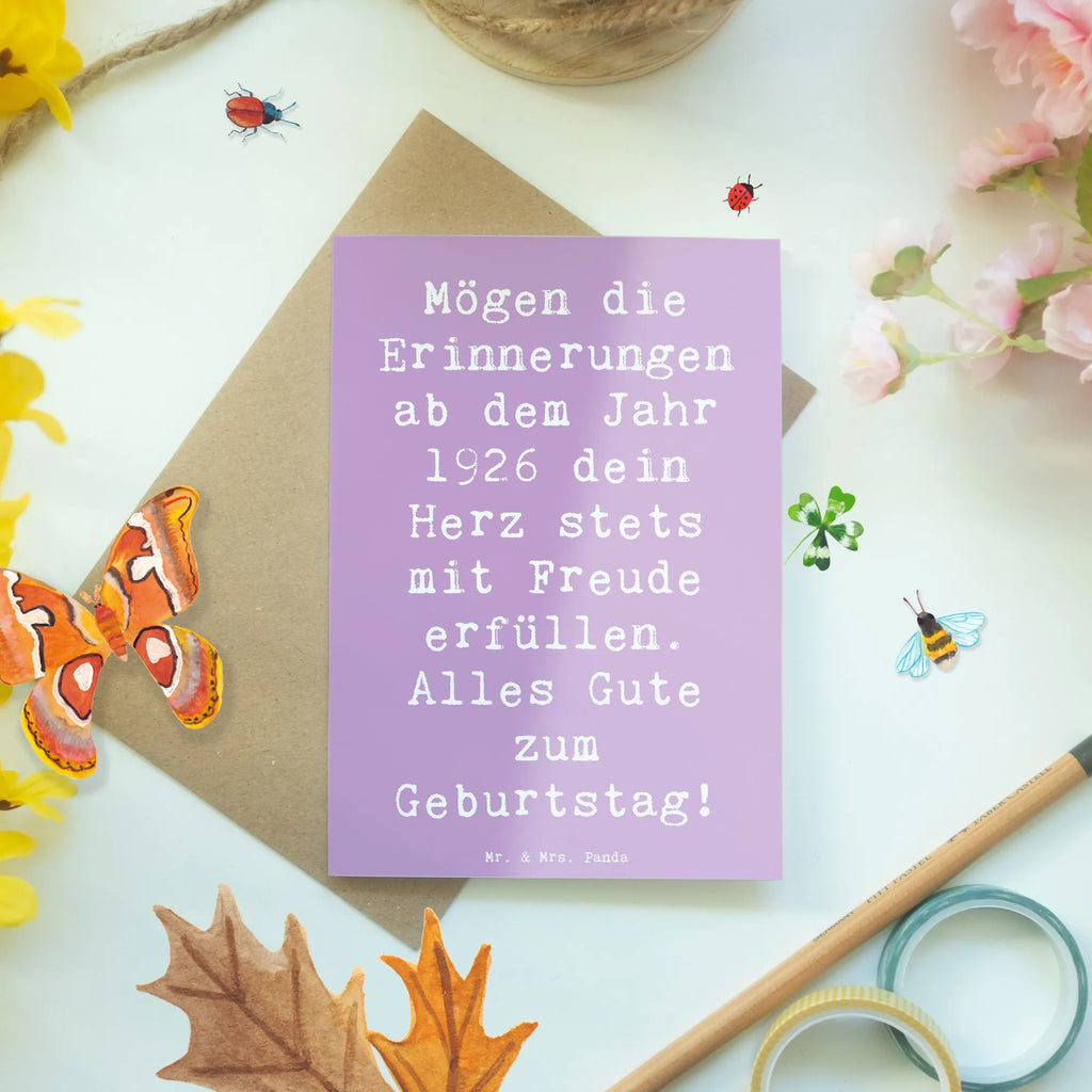 Grußkarte Spruch 1926 Geburtstag Grußkarte, Klappkarte, Einladungskarte, Glückwunschkarte, Hochzeitskarte, Geburtstagskarte, Karte, Ansichtskarten, Geburtstag, Geburtstagsgeschenk, Geschenk