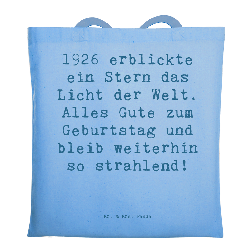 Tragetasche Spruch 1926 Geburtstag Stern Beuteltasche, Beutel, Einkaufstasche, Jutebeutel, Stoffbeutel, Tasche, Shopper, Umhängetasche, Strandtasche, Schultertasche, Stofftasche, Tragetasche, Badetasche, Jutetasche, Einkaufstüte, Laptoptasche, Geburtstag, Geburtstagsgeschenk, Geschenk