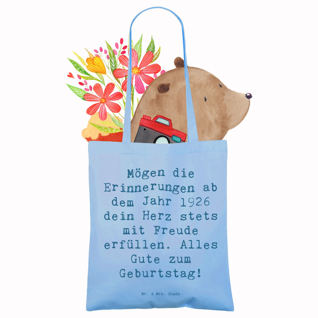 Tragetasche Spruch 1926 Geburtstag Beuteltasche, Beutel, Einkaufstasche, Jutebeutel, Stoffbeutel, Tasche, Shopper, Umhängetasche, Strandtasche, Schultertasche, Stofftasche, Tragetasche, Badetasche, Jutetasche, Einkaufstüte, Laptoptasche, Geburtstag, Geburtstagsgeschenk, Geschenk