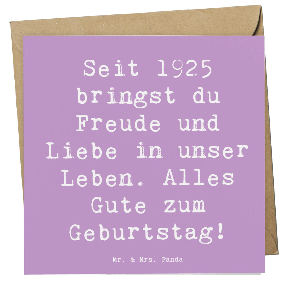 Deluxe Karte Spruch 1925 Geburtstag Freude Karte, Grußkarte, Klappkarte, Einladungskarte, Glückwunschkarte, Hochzeitskarte, Geburtstagskarte, Hochwertige Grußkarte, Hochwertige Klappkarte, Geburtstag, Geburtstagsgeschenk, Geschenk