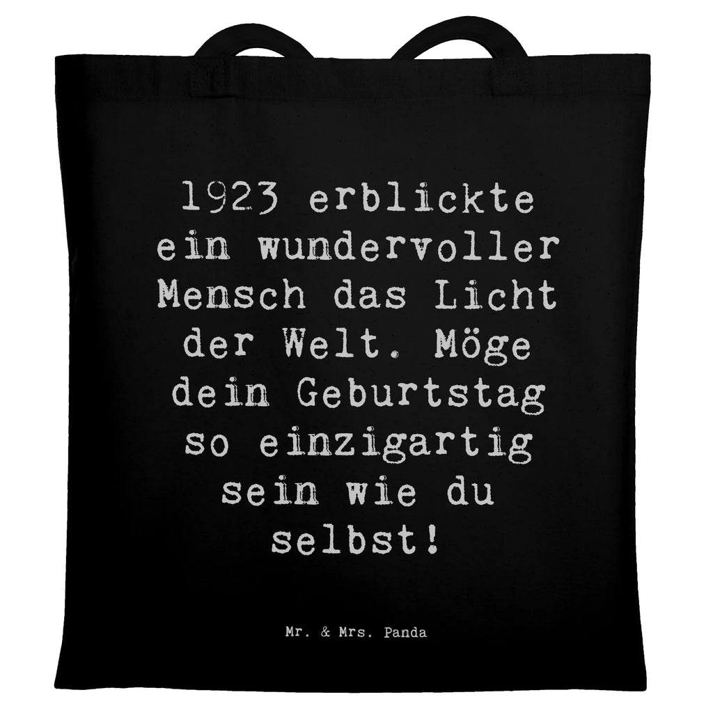 Tragetasche Spruch 1923 Geburtstag Beuteltasche, Beutel, Einkaufstasche, Jutebeutel, Stoffbeutel, Tasche, Shopper, Umhängetasche, Strandtasche, Schultertasche, Stofftasche, Tragetasche, Badetasche, Jutetasche, Einkaufstüte, Laptoptasche, Geburtstag, Geburtstagsgeschenk, Geschenk