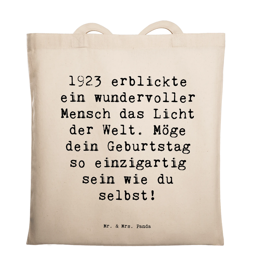 Tragetasche Spruch 1923 Geburtstag Beuteltasche, Beutel, Einkaufstasche, Jutebeutel, Stoffbeutel, Tasche, Shopper, Umhängetasche, Strandtasche, Schultertasche, Stofftasche, Tragetasche, Badetasche, Jutetasche, Einkaufstüte, Laptoptasche, Geburtstag, Geburtstagsgeschenk, Geschenk