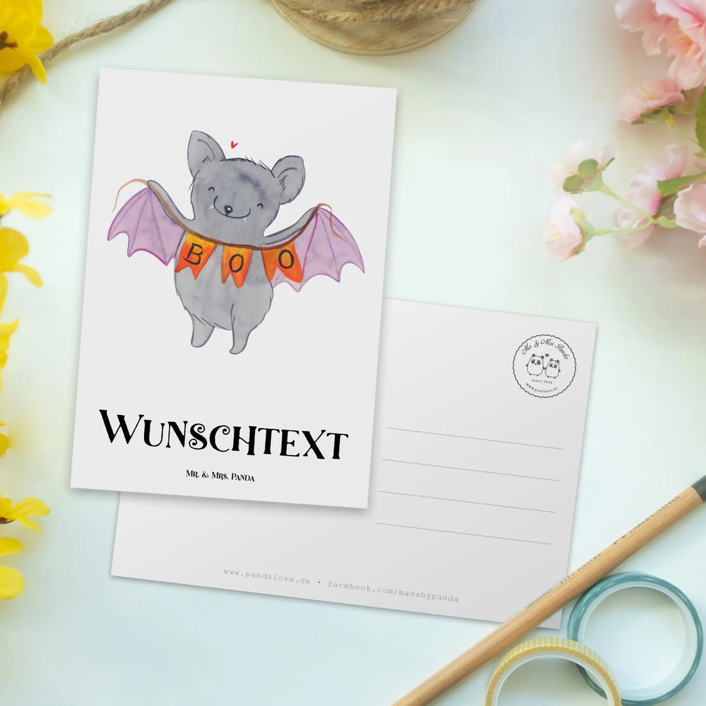 Personalisierte Postkarte Fledermaus Boo Postkarte mit Namen, Postkarte bedrucken, Postkarte mit Wunschtext, Postkarte personalisierbar, Geschenkkarte mit Namen, Grußkarte mit Namen, Karte mit Namen, Einladung mit Namen, Ansichtskarte mit Namen, Geschenkkarte mit Wunschtext, Grußkarte mit Wunschtext, Karte mit Wunschtext, Einladung mit Wunschtext, Ansichtskarte mit Wunschtext, Halloween, Deko, Martinssingen, Dekoration, Geschenke, Schenken