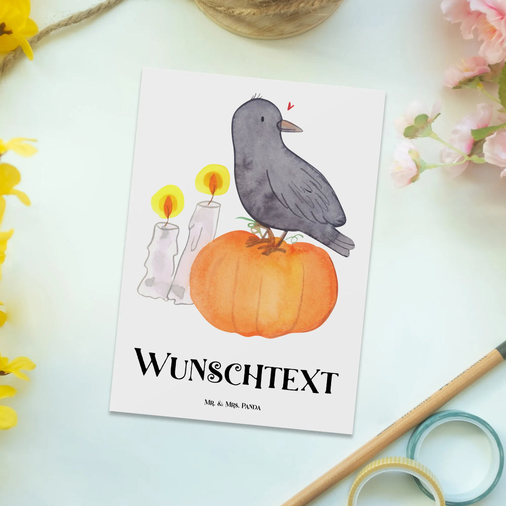 Personalisierte Postkarte Krähe Halloween Postkarte mit Namen, Postkarte bedrucken, Postkarte mit Wunschtext, Postkarte personalisierbar, Geschenkkarte mit Namen, Grußkarte mit Namen, Karte mit Namen, Einladung mit Namen, Ansichtskarte mit Namen, Geschenkkarte mit Wunschtext, Grußkarte mit Wunschtext, Karte mit Wunschtext, Einladung mit Wunschtext, Ansichtskarte mit Wunschtext, Halloween, Deko, Martinssingen, Dekoration, Geschenke, Schenken