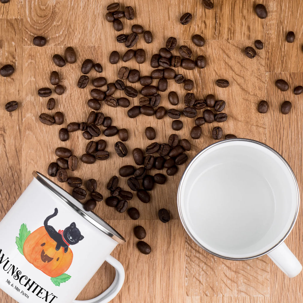 Personalisierte Emaille Tasse Schwarze Katze Emaille Tasse personalisiert, Emaille Tasse mit Namen, Campingtasse personalisiert, Namenstasse, Campingtasse bedrucken, Campinggeschirr personalsisert, tasse mit namen, personalisierte tassen, personalisierte tasse, tasse selbst gestalten, tasse bedrucken, tassen bedrucken, Halloween, Deko, Martinssingen, Dekoration, Geschenke, Schenken