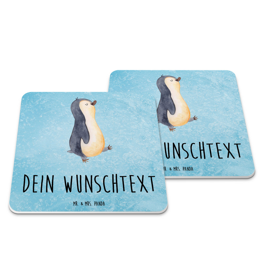 Personalisiertes Untersetzer Set Pinguin marschieren Personalisierte Untersetzer, Pinguin, Pinguine, Frühaufsteher, Langschläfer, Bruder, Schwester, Familie