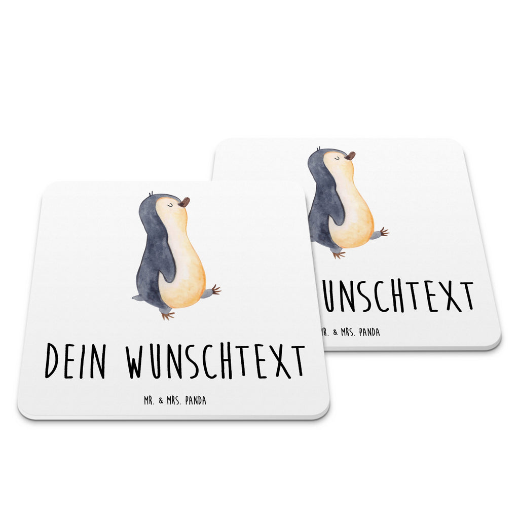 Personalisiertes Untersetzer Set Pinguin marschieren Personalisierte Untersetzer, Pinguin, Pinguine, Frühaufsteher, Langschläfer, Bruder, Schwester, Familie