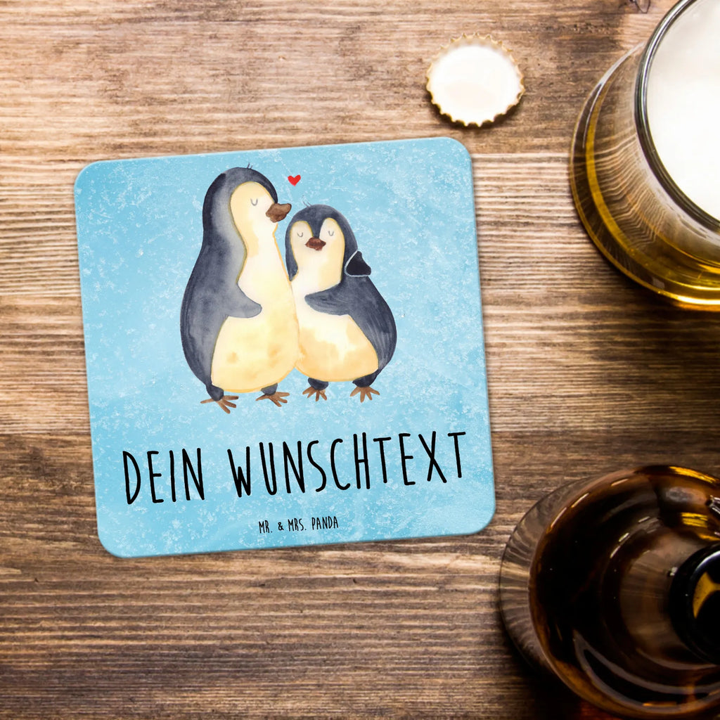 Personalisiertes Untersetzer Set Pinguin umarmen Personalisierte Untersetzer, Pinguin, Liebe, Liebespaar, Liebesbeweis, Liebesgeschenk, Verlobung, Jahrestag, Hochzeitstag, Hochzeit, Hochzeitsgeschenk