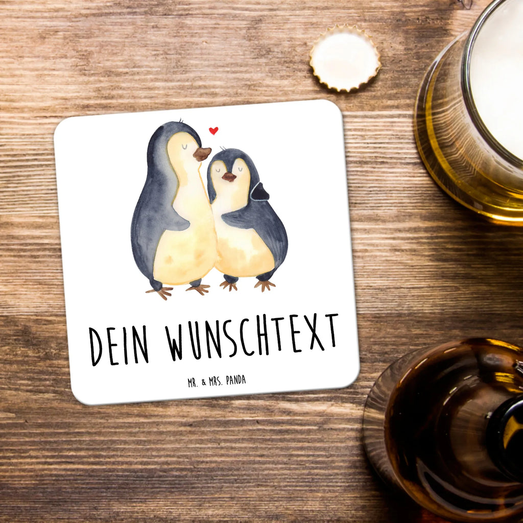 Personalisiertes Untersetzer Set Pinguin umarmen Personalisierte Untersetzer, Pinguin, Liebe, Liebespaar, Liebesbeweis, Liebesgeschenk, Verlobung, Jahrestag, Hochzeitstag, Hochzeit, Hochzeitsgeschenk