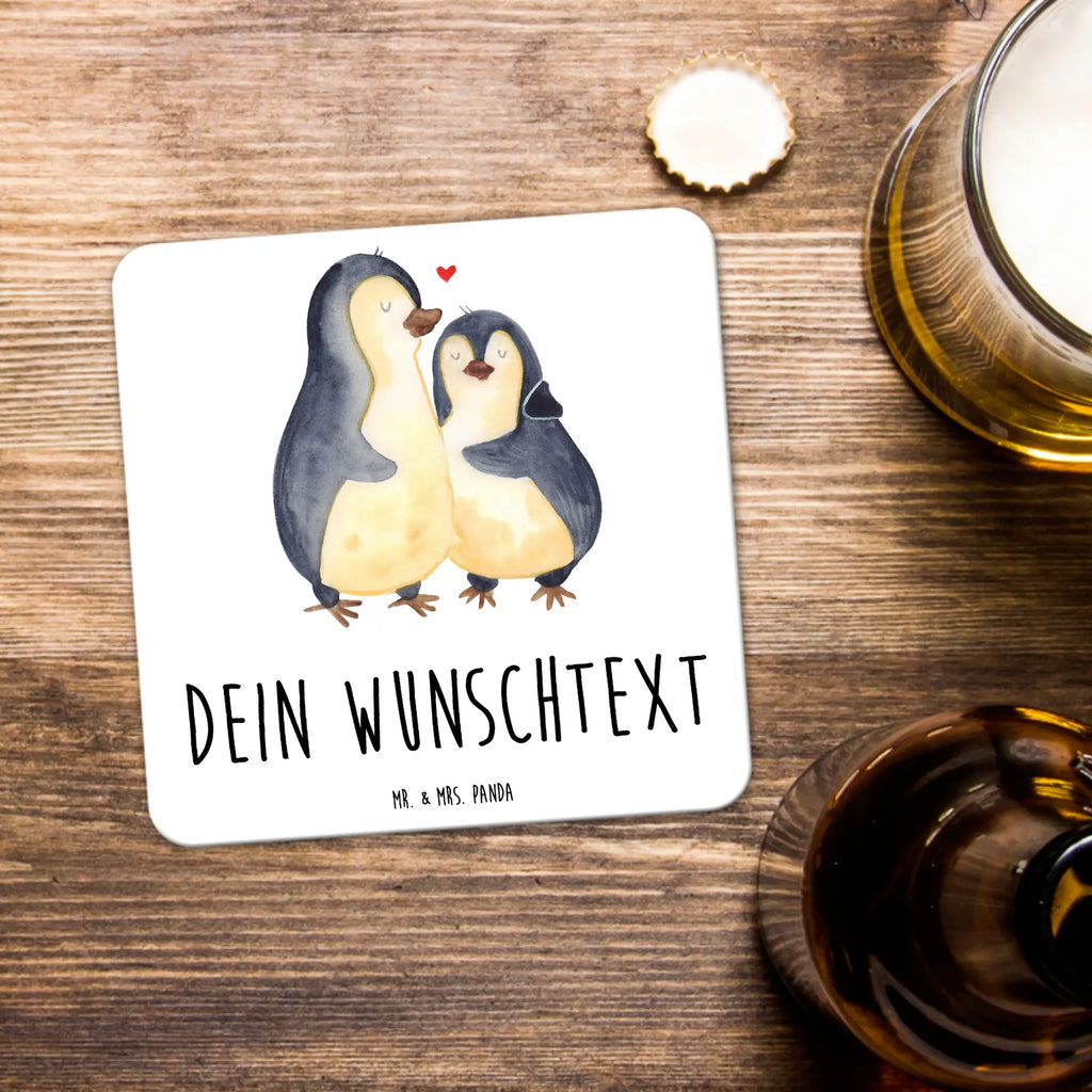 Personalisiertes Untersetzer Set Pinguin umarmen Personalisierte Untersetzer, Pinguin, Liebe, Liebespaar, Liebesbeweis, Liebesgeschenk, Verlobung, Jahrestag, Hochzeitstag, Hochzeit, Hochzeitsgeschenk