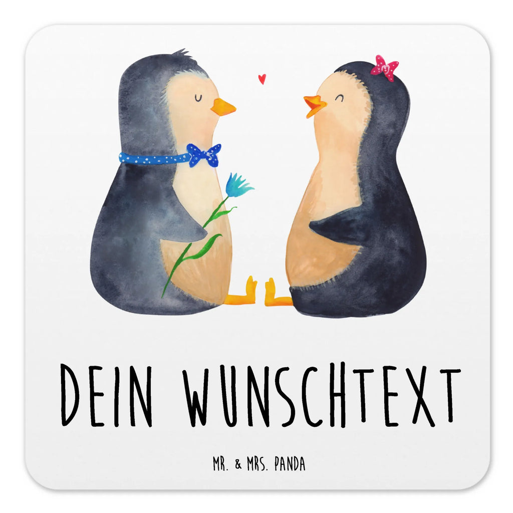 Personalisiertes Untersetzer Set Pinguin Pärchen Personalisierte Untersetzer, Pinguin, Pinguine, Liebe, Liebespaar, Liebesbeweis, Liebesgeschenk, Verlobung, Jahrestag, Hochzeitstag, Hochzeit, Hochzeitsgeschenk, große Liebe, Traumpaar