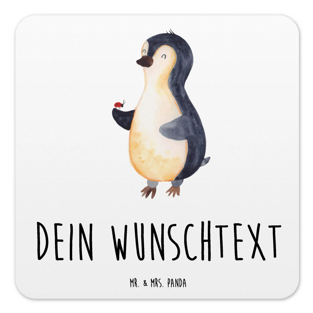 Personalisiertes Untersetzer Set Pinguin Marienkäfer Personalisierte Untersetzer, Pinguin, Pinguine, Marienkäfer, Liebe, Wunder, Glück, Freude, Lebensfreude