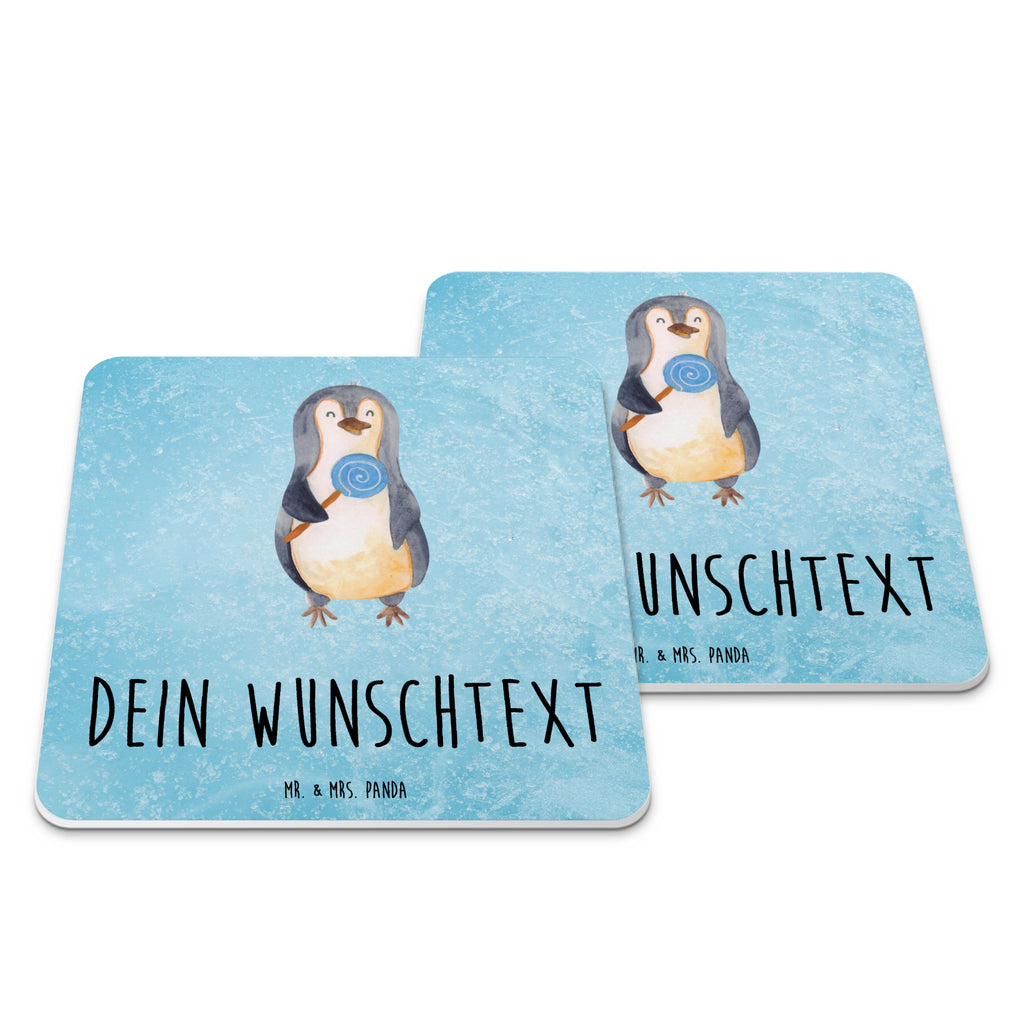 Personalisiertes Untersetzer Set Pinguin Lolli Personalisierte Untersetzer, Pinguin, Pinguine, Lolli, Süßigkeiten, Blödsinn, Spruch, Rebell, Gauner, Ganove, Rabauke