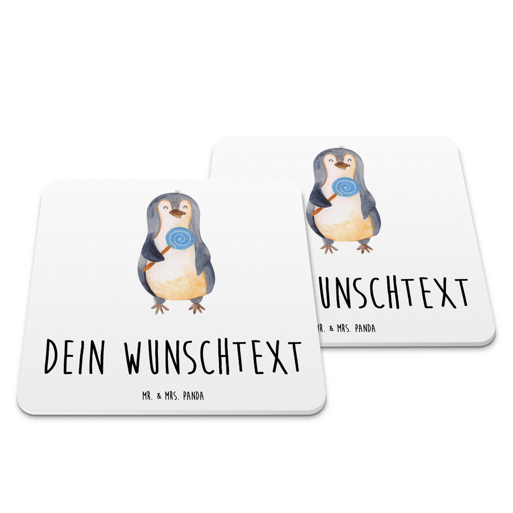 Personalisiertes Untersetzer Set Pinguin Lolli Personalisierte Untersetzer, Pinguin, Pinguine, Lolli, Süßigkeiten, Blödsinn, Spruch, Rebell, Gauner, Ganove, Rabauke