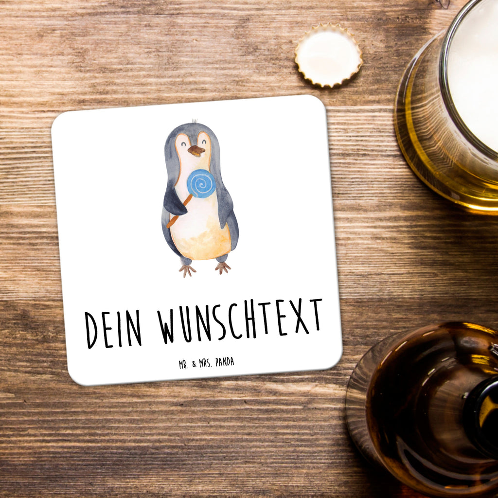 Personalisiertes Untersetzer Set Pinguin Lolli Personalisierte Untersetzer, Pinguin, Pinguine, Lolli, Süßigkeiten, Blödsinn, Spruch, Rebell, Gauner, Ganove, Rabauke