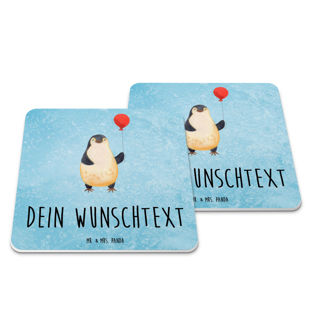 Personalisiertes Untersetzer Set Pinguin Luftballon Personalisierte Untersetzer, Pinguin, Pinguine, Luftballon, Tagträume, Lebenslust, Geschenk Freundin, Geschenkidee, beste Freundin, Motivation, Neustart, neues Leben, Liebe, Glück