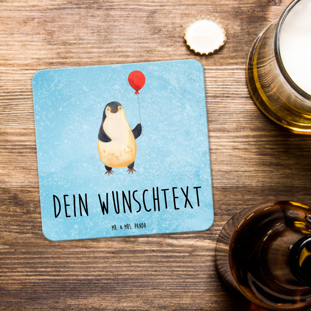 Personalisiertes Untersetzer Set Pinguin Luftballon Personalisierte Untersetzer, Pinguin, Pinguine, Luftballon, Tagträume, Lebenslust, Geschenk Freundin, Geschenkidee, beste Freundin, Motivation, Neustart, neues Leben, Liebe, Glück