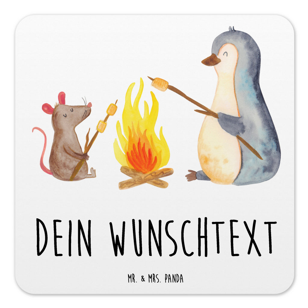 Personalisiertes Untersetzer Set Pinguin Lagerfeuer Personalisierte Untersetzer, Pinguin, Maus, Pinguine, Lagerfeuer, Leben, Arbeit, Job, Motivation, Büro, Büroalltag, Lebensspruch, Lebensmotivation, Neustart, Liebe, grillen, Feuer, Marshmallows