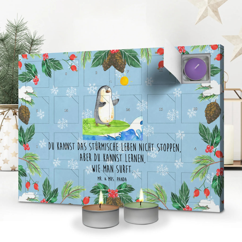 Duftkerzen Adventskalender Pinguin Surfer Adventskalender, Kerzen Adventskalender, Duftkerzen Adventskalender, Pinguin, Pinguine, surfen, Surfer, Hawaii, Urlaub, Wellen, Wellen reiten, Portugal