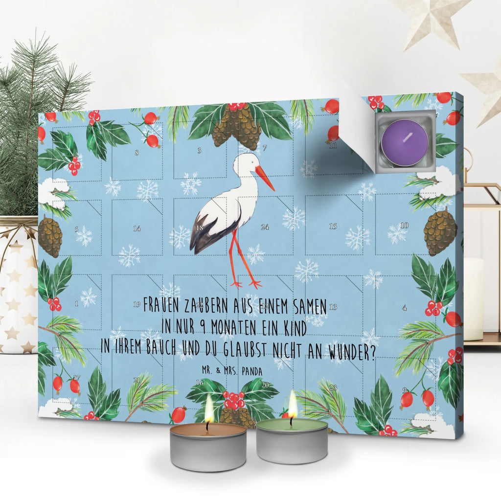 Duftkerzen Adventskalender Storch Adventskalender, Kerzen Adventskalender, Duftkerzen Adventskalender, Tiermotive, Gute Laune, lustige Sprüche, Tiere, Storch, Störche, Schwangerschaft, Geburt, Mutter, Mütter, Mutter werden, Schwanger, Babybauch, Baby