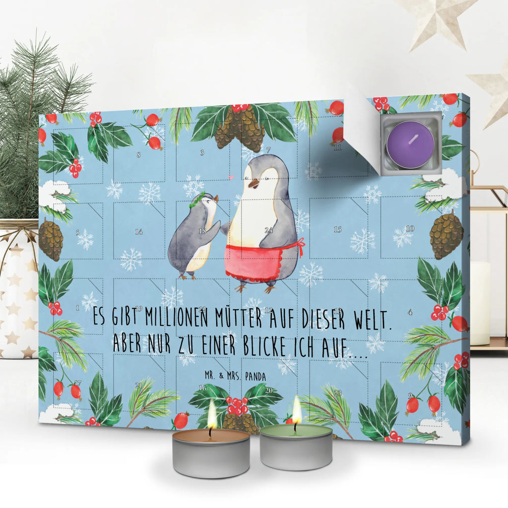 Duftkerzen Adventskalender Pinguin mit Kind Adventskalender, Kerzen Adventskalender, Duftkerzen Adventskalender, Familie, Vatertag, Muttertag, Bruder, Schwester, Mama, Papa, Oma, Opa, Geschenk, Mami, Mutti, Mutter, Geburststag