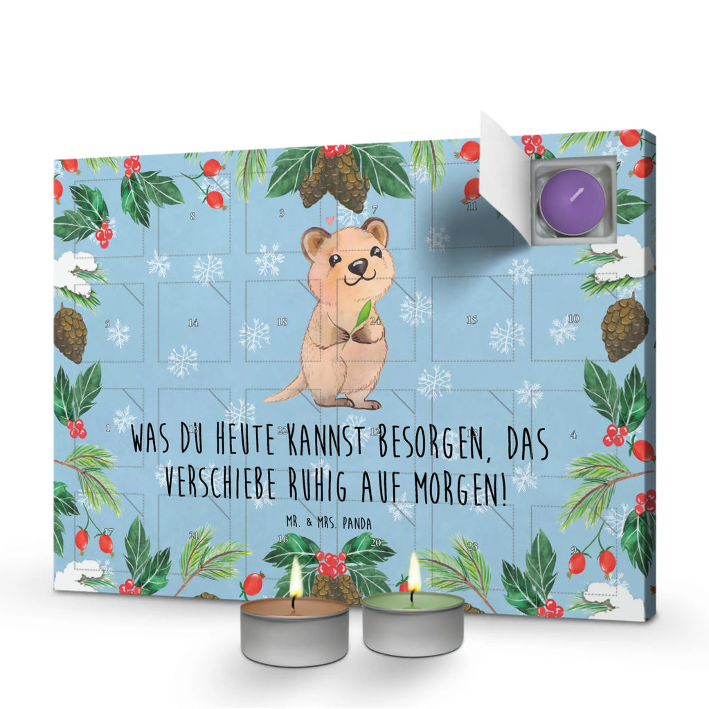 Duftkerzen Adventskalender Quokka Happy Adventskalender, Kerzen Adventskalender, Duftkerzen Adventskalender, Tiermotive, Gute Laune, lustige Sprüche, Tiere, Quokka, Verschieben, Aufschieberitis, Lustiger Spruch, Niedliches Tier, Dinge erledigen