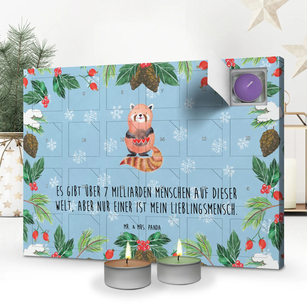 Duftkerzen Adventskalender Roter Panda Adventskalender, Kerzen Adventskalender, Duftkerzen Adventskalender, Tiermotive, Gute Laune, lustige Sprüche, Tiere, Panda, Liebe, Rot, Herz, Liebling, Lieblingsmensch