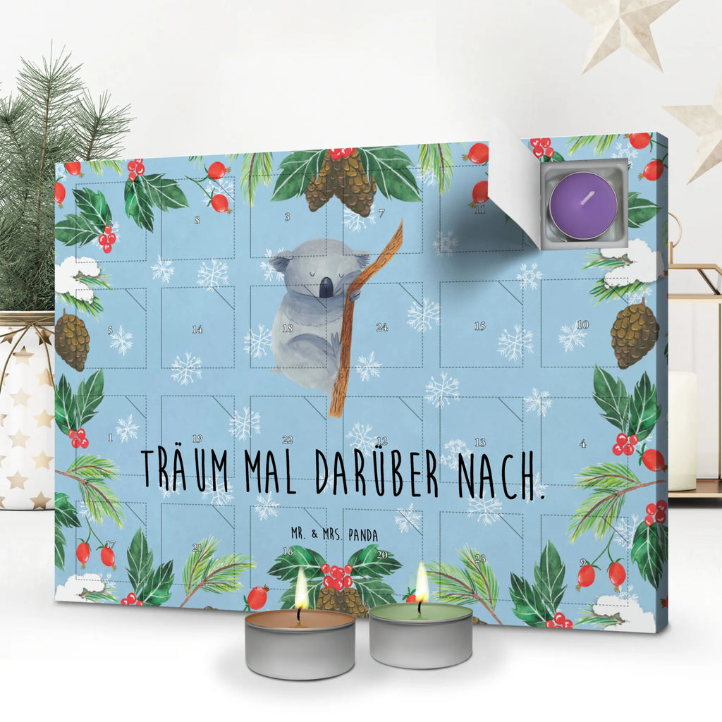 Duftkerzen Adventskalender Koalabär Adventskalender, Kerzen Adventskalender, Duftkerzen Adventskalender, Tiermotive, Gute Laune, lustige Sprüche, Tiere, Koala, träumen, Traum, schlafen, Schlafzimmer, Traumland, Bär, Koalabär