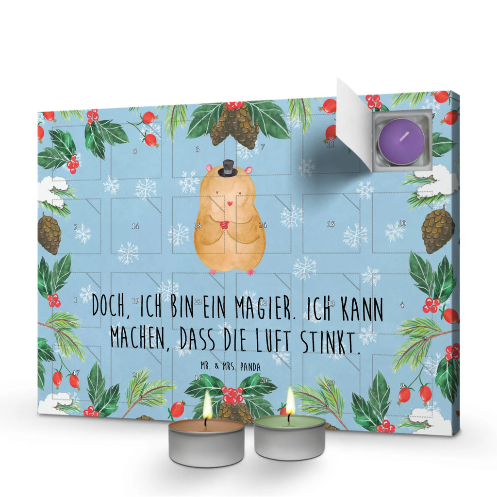 Duftkerzen Adventskalender Hamster Hut Adventskalender, Kerzen Adventskalender, Duftkerzen Adventskalender, Tiermotive, Gute Laune, lustige Sprüche, Tiere, Hamster, Hut, Magier, Zylinder, Zwerghamster, Zauberer