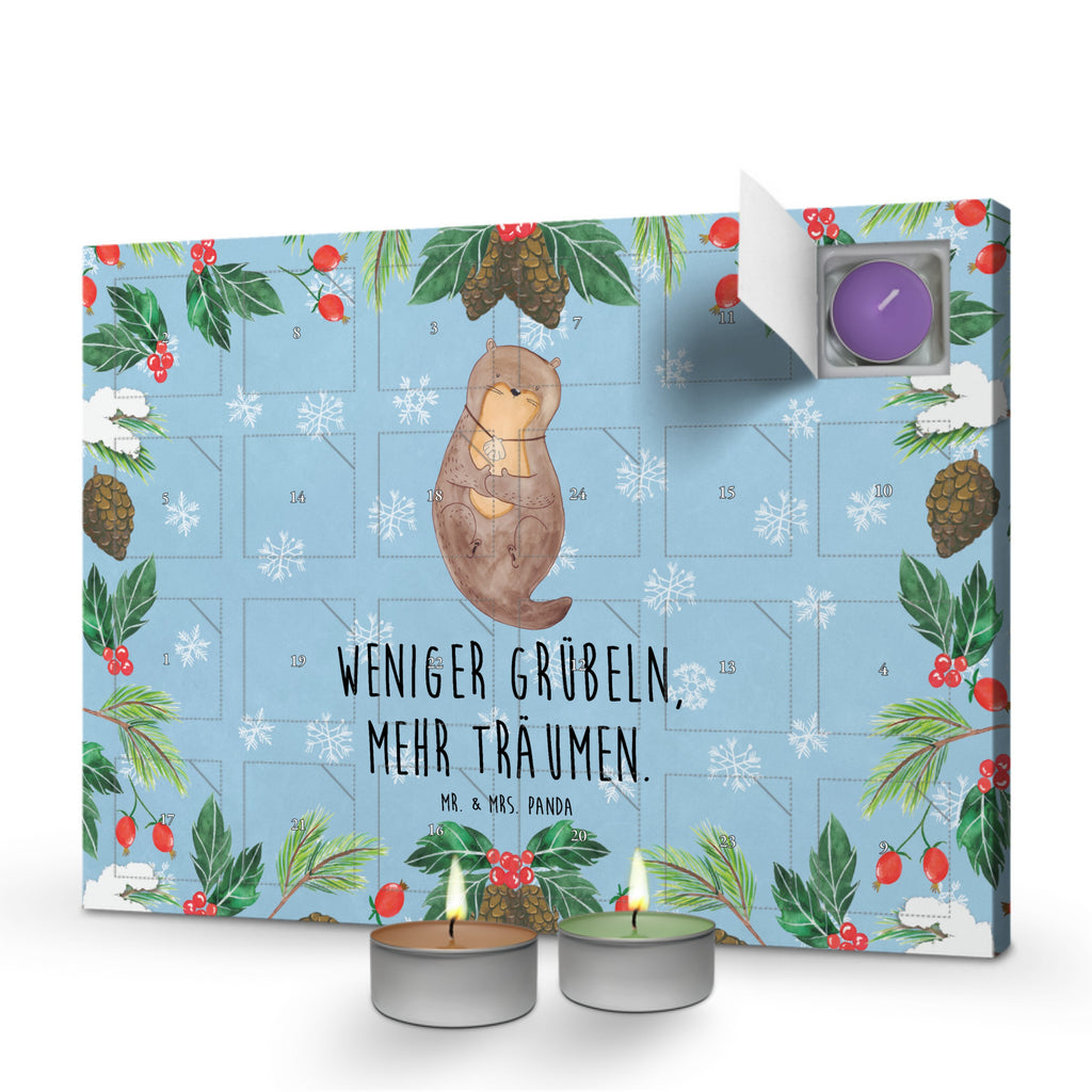 Duftkerzen Adventskalender Otter Muschel Adventskalender, Kerzen Adventskalender, Duftkerzen Adventskalender, Otter, Fischotter, Seeotter, Otterliebe, grübeln, träumen, Motivation, Tagträumen, Büro