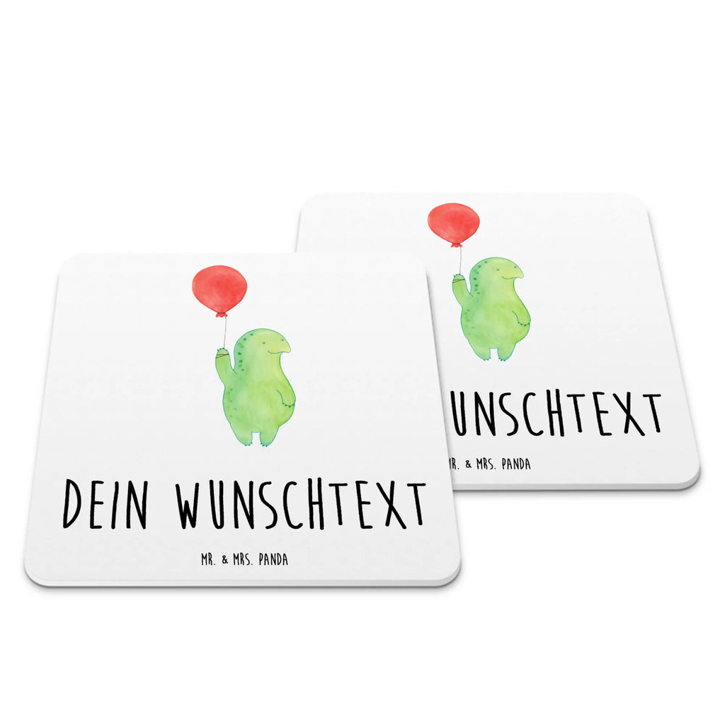 Personalisiertes Untersetzer Set Schildkröte Luftballon Personalisierte Untersetzer, Schildkröte, Schildkröten, Mutausbruch, Motivation, Motivationsspruch