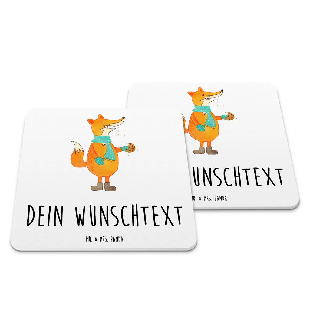 Personalisiertes Untersetzer Set Fuchs Keks Personalisierte Untersetzer, Fuchs, Füchse, Backen Spruch, Kekse, Winter, Weihnachtszeit, Plätzchen, Liebe, Küche Deko