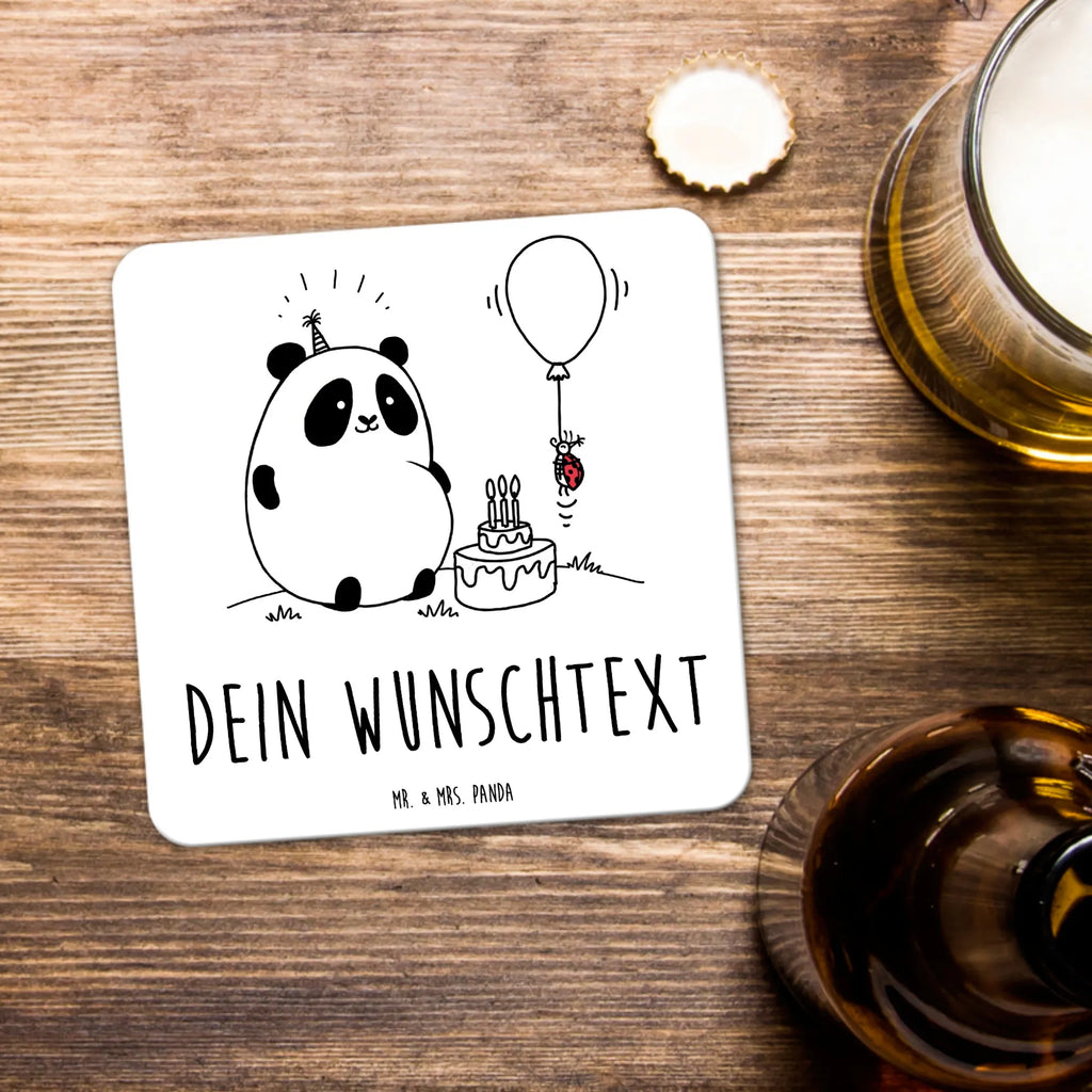 Personalisiertes Untersetzer Set Panda Geburtstag Personalisierte Untersetzer