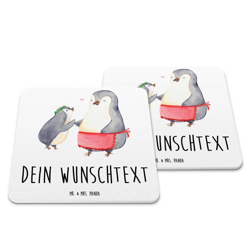 Personalisiertes Untersetzer Set Pinguin mit Kind Personalisierte Untersetzer, Familie, Vatertag, Muttertag, Bruder, Schwester, Mama, Papa, Oma, Opa, Geschenk, Mami, Mutti, Mutter, Geburststag