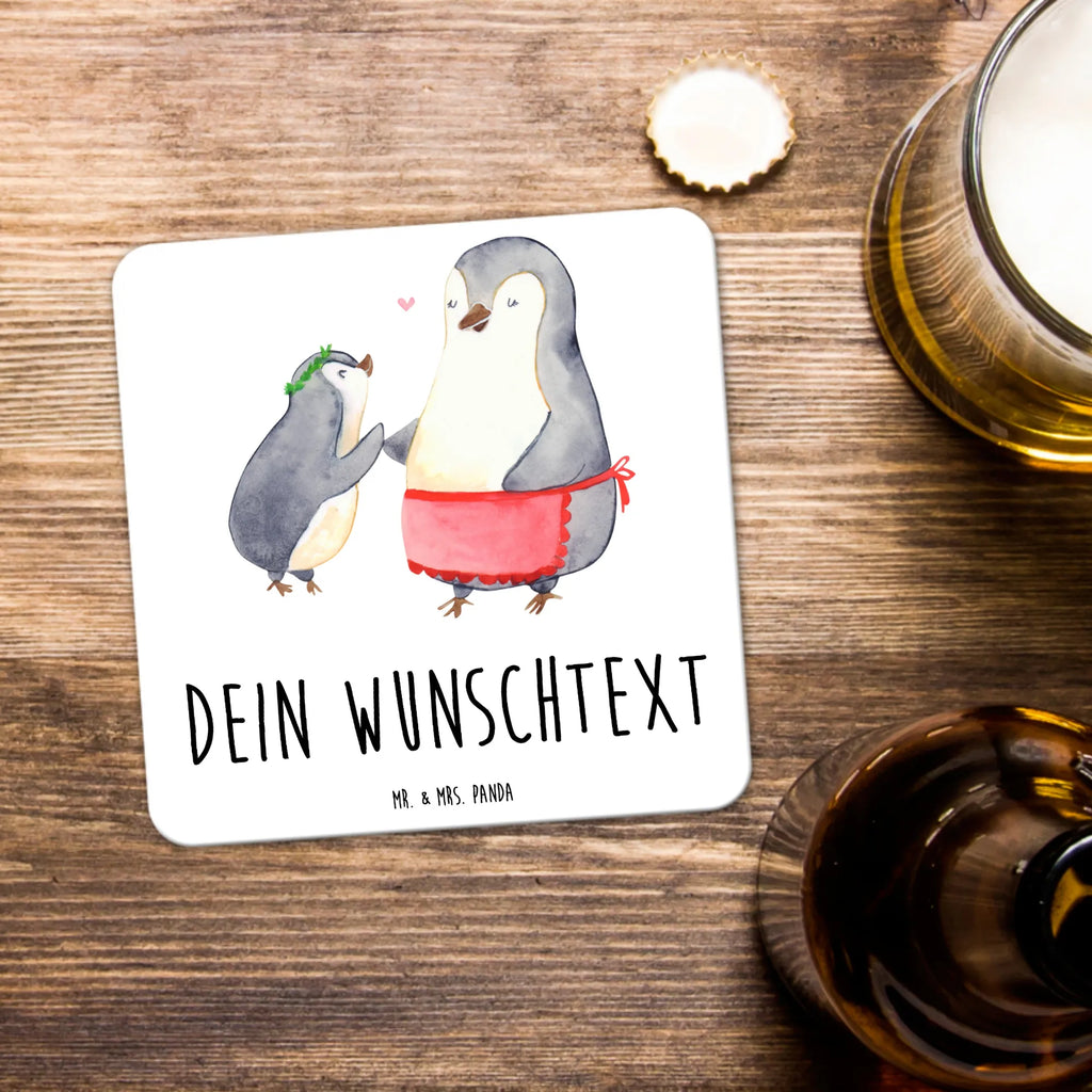 Personalisiertes Untersetzer Set Pinguin mit Kind Personalisierte Untersetzer, Familie, Vatertag, Muttertag, Bruder, Schwester, Mama, Papa, Oma, Opa, Geschenk, Mami, Mutti, Mutter, Geburststag